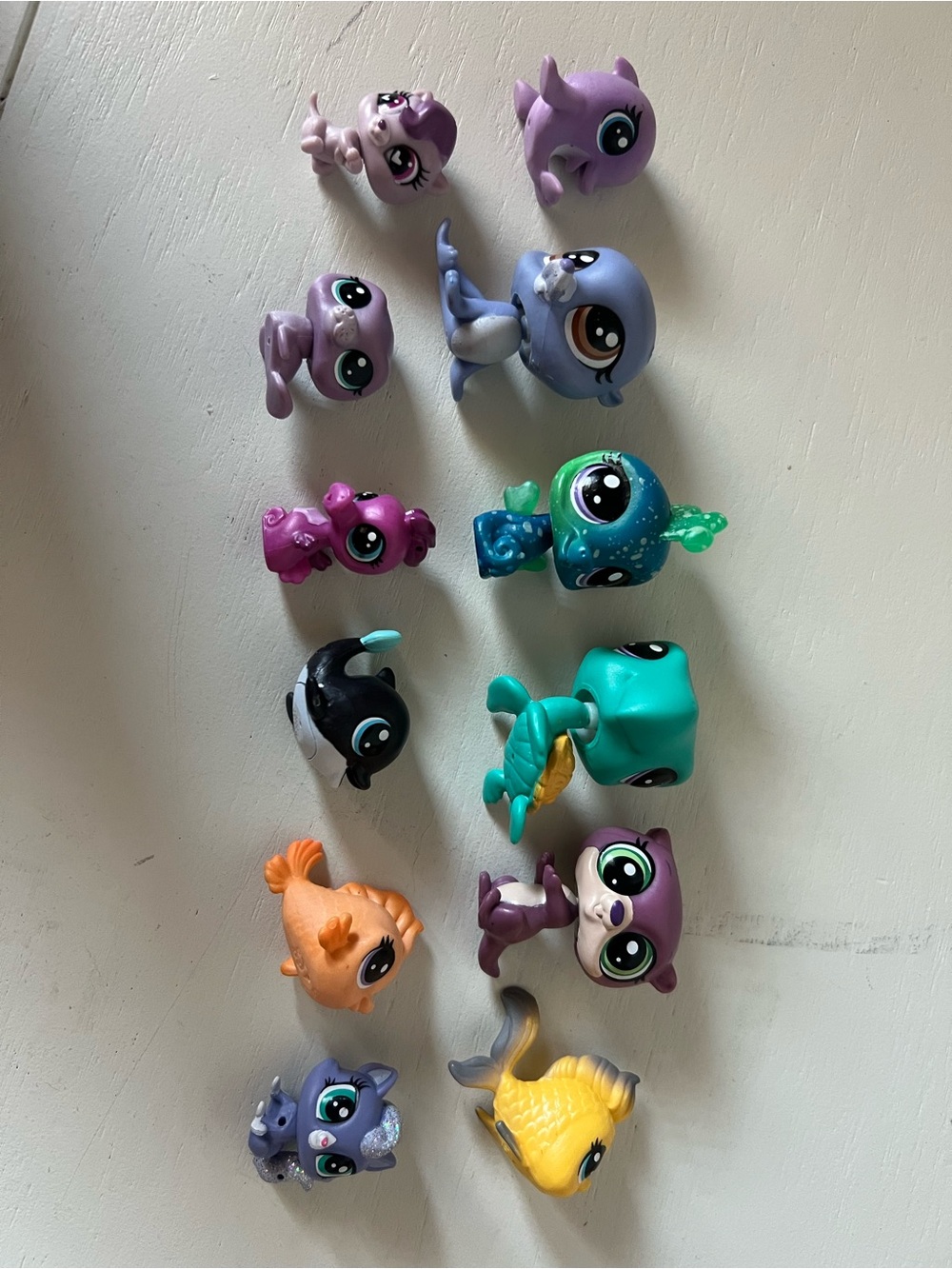 Littlest Pet Shop Purple, Teal, Blue & Orange Fish & Sea Creatures Set